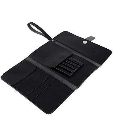 Foldable PU Leather Scissor Bag - Barber Hairdressing Tool Pouch Case in Black - Buy Online on GoSupps.com