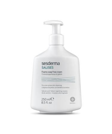 Sesderma Salises Foaming Cream Soap Free - Soap Free Skin Cleanser - For Acne Skin - Sebum Control - Salicylic Acid - Pore Cleanser - 250 ml