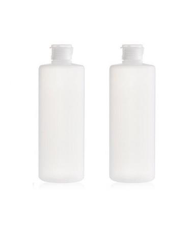 2 PCs empty refillable plastic clearly soft hose squeeze bottle glasses with flip-cover cosmetics make-up storage holder container for toner lotion shower gel shampoo (200ml/7oz) 200ml/6.8 ounce