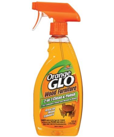 Orange Glo Wood Furniture 2-in-1 Clean and Polish Spray, 16 Ounce (Pack of 2) 16 Fl Oz (Pack of 2)