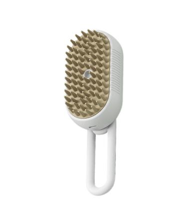 Feelsploh usb rechargeable spray tat brush with electrical water spray cat hair brush dog cat massage brush to wash brushes for short-haired pets (white)