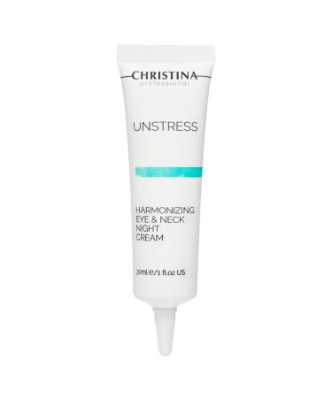 -CHRISTINA- Unstress Harmonizing Eye & Neck Night Cream with Retinol | Overnight Skin Repair for All Skin Types | Eye Cream Revitalizes Nourishes and Hydrates your Skin 1 fl. oz (30 ml)