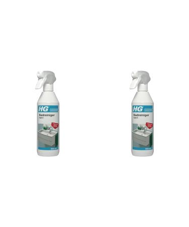 HG shower and sink spray bathroom cleaner for daily use cleans sink shower cubes and tile walls- 500ml spray (147050105) (pack with 2) 500 ml (2-pack) single pack