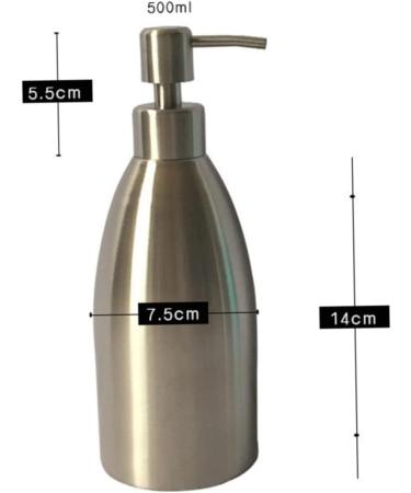 Zerodeko 3pcs 304 Liquid Containers Pump Liquid Soap Bottles Shampoo Bottle Stainless Steel Soap Dispenser Silverx3pcs mediumx3pcs - Buy Online on GoSupps.com