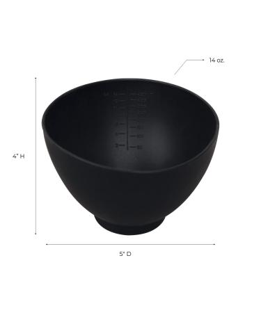 ForPro Black Silicone Mixing Bowl - 14 oz - Flexible, Odorless Bowl for Facials, Massage, and Body Products - Buy Online on GoSupps.com