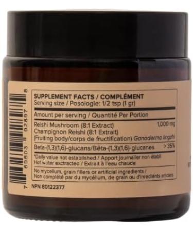 Reishi Mushroom Extract Powder by Bloomable I Improve Mood Sleep Stress Support I Fruiting Body 8:1 Extract (50 grams) - Buy Online on GoSupps.com