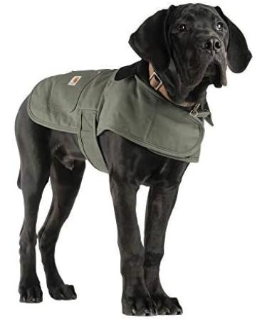 Carhartt Men's Firm Duck Insulated Dog Chore Coat - X-Large Army Green/Brass | Durable & Warm | International Shipping Available - Buy Online on GoSupps.com