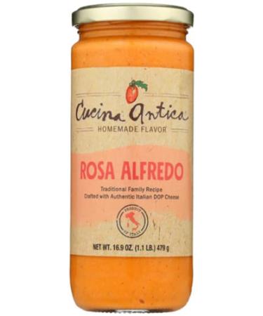 Cucina Antica Alfredo Sauce Rosa 16.9 Ounce (Pack of 3)