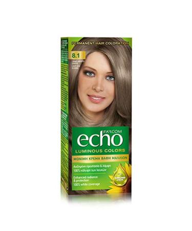 FARCOM Echo hair color with natural olive extract and vitamin C 60ml (8.1 light ash blonde)