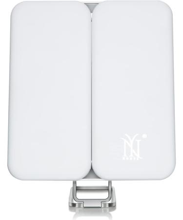 Nuoya LED Lighted Rechargeable Makeup Mirror | 1X/3X/7X Magnification Trifold Vanity Mirror with 64 LED Beads | Touch Screen Dimming & Adjustable Stand | Perfect for Countertop, Travel, Bathroom - Buy Online on GoSupps.com