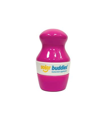 Full Pink Solar Buddies Refillable Roll On Sponge Applicator For Kids Adults Families Travel Size Holds 100ml Travel Friendly for Sunscreen Suncream and Lotions (Full Pink)