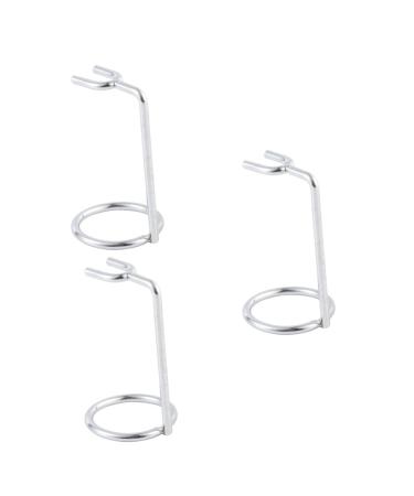Beaupretty 3st razor and brush stand stands for safety razor men's razor holder base shaving stand with bowl stand for razor manual man stainless steel
