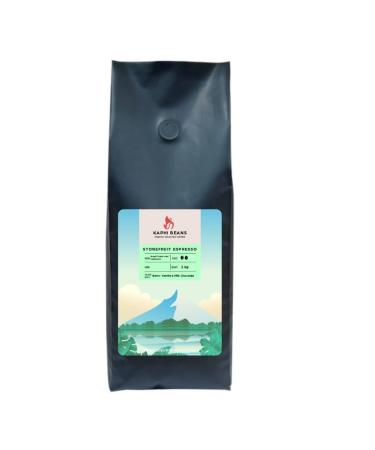 Kaphi Beans Roasted Coffee - Stonefruit Espresso - Medium Roast - 100% Arabica Beans - Freshly Roasted Whole Beans (Pack Of 1kg)