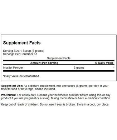 Swanson 100% Pure Inositol Powder - Promotes Focus & Relaxation - Nerve & Cellular Support - 8oz (2 Pack) - Buy Online on GoSupps.com