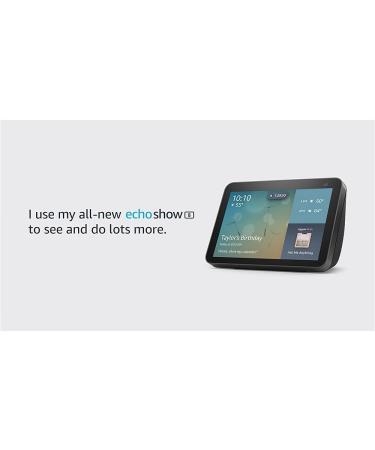 Echo Show 8 (2nd Gen 2021) | HD Smart Display with Alexa & 13 MP Camera | Charcoal - Buy Online on GoSupps.com