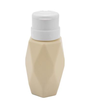 Desikixudy Beige Nail Art Pump Dispenser Empty 200ML Bottle Acrylic Gel Polish Remover Cleaner Liquid Container Storage Manicure Tool