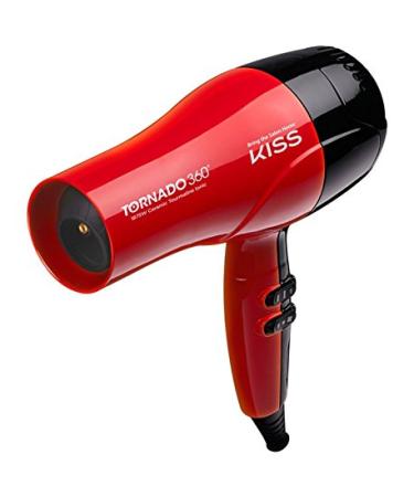 Kiss Tornado 360 Hair Dryer Red 1-Count