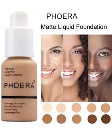Glamza Phoera Full Coverage Makeup Kit - 24 Hour Long Lasting Oil Control Flawless Soft Matte Concealer Cream with 4 x 30ml Foundation and Silicone Sponge - Buy Online on GoSupps.com