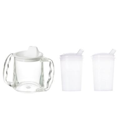 Homecraft Caring Mug Two Handle Easy Grip Mug Spill Resistant Portable Travel Mug with Spout Opening for Children Elderly and Disabled Users Large Spout 300ml L (Pack of 1) Non-Retail Packaging Single