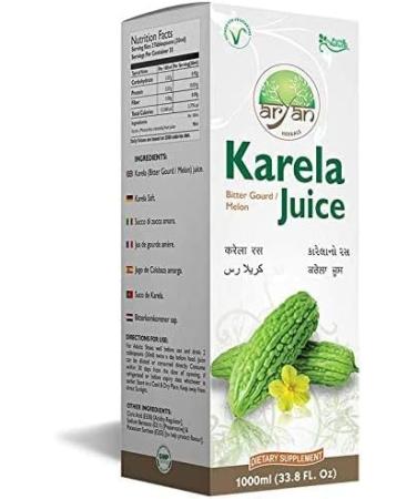 Aryan Karela Juice 1ltr (Pack of 2) Promotes Healthy Immune Health Anti-inflammatory Properties Supports Sugar Level Promotes Vision Level 1 l (Pack of 2) - Buy Online on GoSupps.com