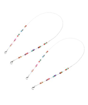 Minkissy 2st anti-drop chain children glasses band Brillen band Children's masking band for elementary school glasses kett schnapps glasses folk use facial mask soft ceramic lanyard acrylic