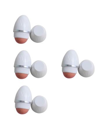 Beavorty 4pcs Oil Absorbing Beauty Stick Walker Roller Oil Absorbing Ball Plastic White Remove Oil 5.70X3.00X3.00CMx4pcs Whitex4pcs