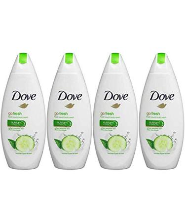 Dove Go Fresh Cool Moisture Body Wash Cucumber Green Tea 16.9 Oz/500ml - Pack of 4 | International Version - Buy Online on GoSupps.com