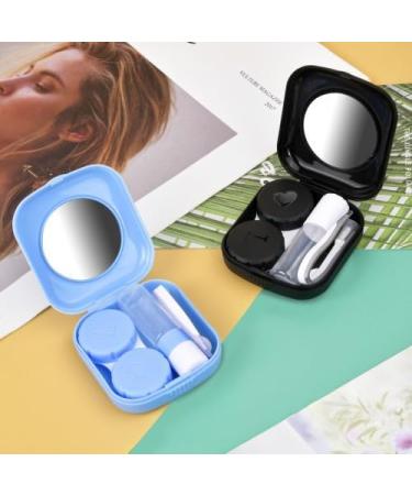 Cozlly Contact Lens Container Set - 2 Piece Travel Case & Cleaner | Portable Blue & Black Lenses Storage - Buy Online on GoSupps.com