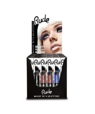 RUDE Mighty Mascara & Comb Mascara Paper Display Set 36 Pieces 2.8 Pounds