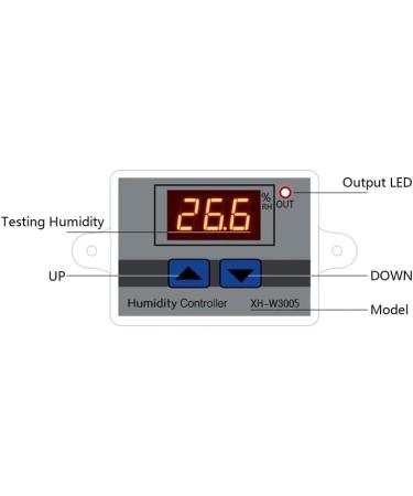Buy Digital Moisture Controller - 12V/220V Hygrometer & Hygrostat with Sensor & Cable Control Switch for Precision Moisture Management - Buy Online on GoSupps.com
