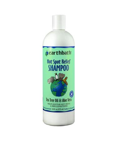 earthbath Hot Spot Relief Pet Shampoo, Tea Tree Oil & Aloe Vera, 16oz  Best Dog Shampoo for Itching & Skin Conditions  Made in USA
