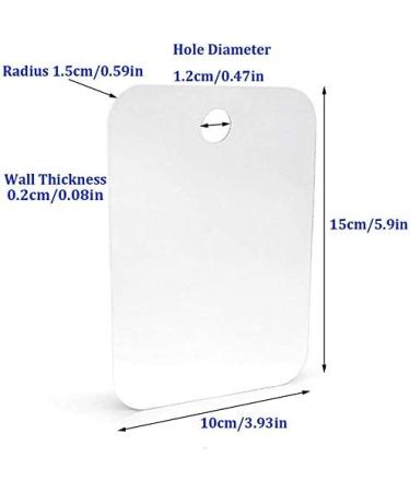 XoYo Large Fogless Shower Mirror with Adhesive Hooks - Anti-Fog, Frameless, Wall Hanging for Shower, Makeup, Shave (Small) - Buy Online on GoSupps.com