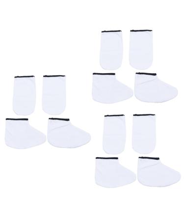 Healeved 6 Pairs Hand Treatment Cover Paraffin Bath Cloth Gloves Moisturizing Work Gloves Wax Bath Hand Treatment Mitts Cotton Gloves Wax Gloves Take a Bath Soft Insulation Cotton Keep Warm