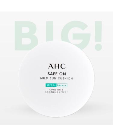 AHC Safe On Mild Sun Cushion SPF 50+ PA++++ (25g + Refill) - UV Protection, Wrinkle Improvement, Cooling & Soothing Care - Buy Online on GoSupps.com