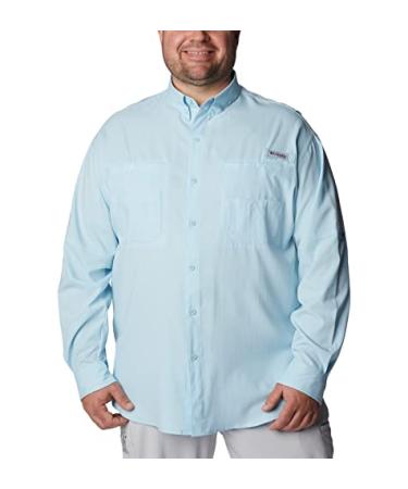 Columbia Men's PFG Tamiami II UPF 40 Long Sleeve Fishing Shirt, Spring Blue, Large