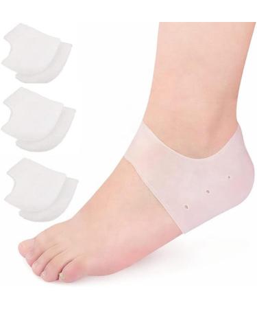 Silicone Gel Heel Cushion 3 Pairs for Plantar Fasciitis & Heel Pain Relief | Healing Pads for Cracked Heels - Unisex - Buy Online on GoSupps.com