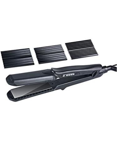 4 in 1 Hair Crimper & Flat Iron - Ceramic Hair Straightener Curling Iron & Waver - Interchangeable 1.5 Inch Plates for Perfect Styling - Buy Online on GoSupps.com
