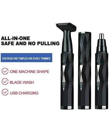 Buy 2-in-1 Nose Hair Trimmer for Men & Women | USB Rechargeable Ear & Nose Trimmer | Dual-Edge Painless Hair Clipper - Buy Online on GoSupps.com
