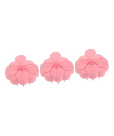 Magiclulu 3st massage brush bathing brush made of silicone bathroom supply Travel accessories handwascher portable scalp massager Accessories for hair child tool pebble gel pink take a bathroom