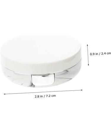 KOMBIUDA Travel Container - Portable Contact Lens Case with Mirror & Film Stylish Silver Lens Care Box (7.2x7.2cm) for International Shipping - Buy Online on GoSupps.com