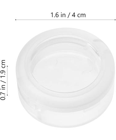 FOMIYES Plates 8pcs Empty Makeup Eyeshadow Box Round Eyeshadow Containers Case Refillable Travel Loose Powder Storage Box with Clear Window Lid for Women Girls White White 4x3.8cm - Buy Online on GoSupps.com
