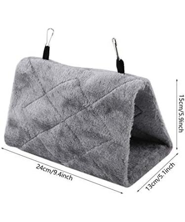 YOUTHINK Bird Nest Snuggle Hut Plush Hammock Cage Tent - Winter Warm Bed for Parrot & Pet Birds (M-grey) - Buy Online on GoSupps.com