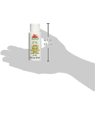 Apple Barrel Gloss Acrylic Paint - 2-Ounce White | Assorted Colors | 20621 - Buy Online on GoSupps.com