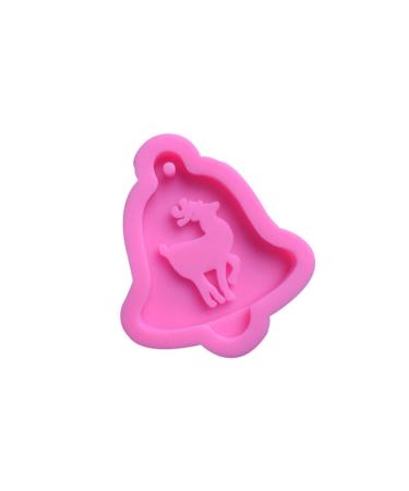 VILLCASE 3D Candle Mold 3D Silicone Mold Christmas Cake Pans Bell Silicone Mold DIY Christmas Craft Silicone Candle Mold Chocolate Silicone Molds Deer Fondant Mold Soap Lip Gloss Violet 11.00X9.00X1.50CM