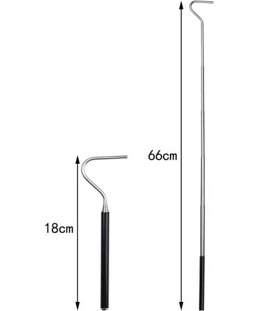 Lezevn 2Pcs Extensible Stainless Steel Snake Hook Retractable Reptile Hook Catcher Controlling Moving Hook Stick for Catching Handling Small Snake - Buy Online on GoSupps.com