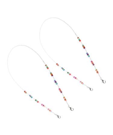 KOMBIUDA 2pcs Mask Anti-drop chain Shot glasses Suspenders Folk custom Child Polymer clay