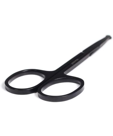3.5 inch Eyebrow Scissors Facial Hair Mustache Scissors Eyelash Hair Trimming Grooming Scissors Cosmetic Makeup Tool Safety Scissor(Black) - Buy Online on GoSupps.com