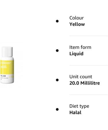 Colour Mill Edible Food Paint - Yellow (20ml) for Baking, Icing & Fondant - Buy Online on GoSupps.com