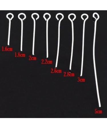 800 PC Mixed Sizes Silver Plated Eye Pins Findings Head Pins for DIY Jewelry Making - Buy Online on GoSupps.com
