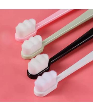 Ultra-Fine Soft Toothbrush - Million Nano Bristle Adult Tooth Brush for Deep Cleaning | Portable Travel Oral Care Brush (Wavy White) - International Shipping Available - Buy Online on GoSupps.com